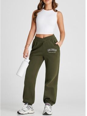 Los Angeles Olive Green V Crossover Sweatpants